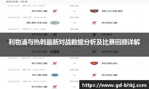 利物浦与热刺最新对战数据分析及比赛回顾详解